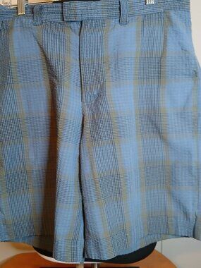 Patagonia Men's 32 Blue Plaid Squire Organic Cotton Shorts (0844G)